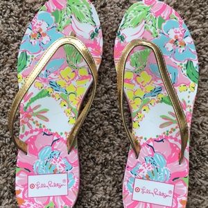 Lily Pulitzer flip flops